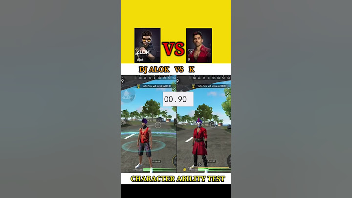 Dj alok VS K character ability test || #freefire #djalok #test #shorts