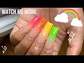 WATCH ME WORK: RAINBOW OMBRE 🌈🤍 | NOTPOLISH REVIEW