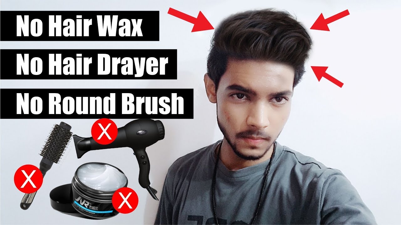 Style Your Hair Without Hair Wax Hair Drayer Round Brush Youtube