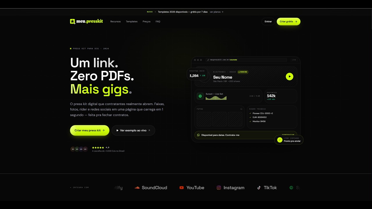 Demo do MeuPressKit ao vivo