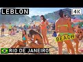 🇧🇷 Brazilian Beach in Rio de Janeiro | LEBLON BEACH【4K】2022