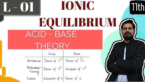 Ionic Equilibrium । Class 11 (L1) I Acid base theory | Conjugate acid base | Amphi protic |