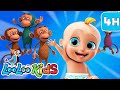 Five little monkeys jumping on the bed  4hour marathon  looloo kids classic childrens songs