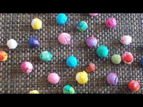 Kimie Gangiの簡単で可愛い お花紙のカラーボール 工作 壁面掲示に便利 Youtube