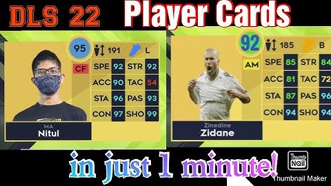 How To Make DLS 22 PLAYER CARDS in just 1 minute! Customize and Edit Ratings your own Player card