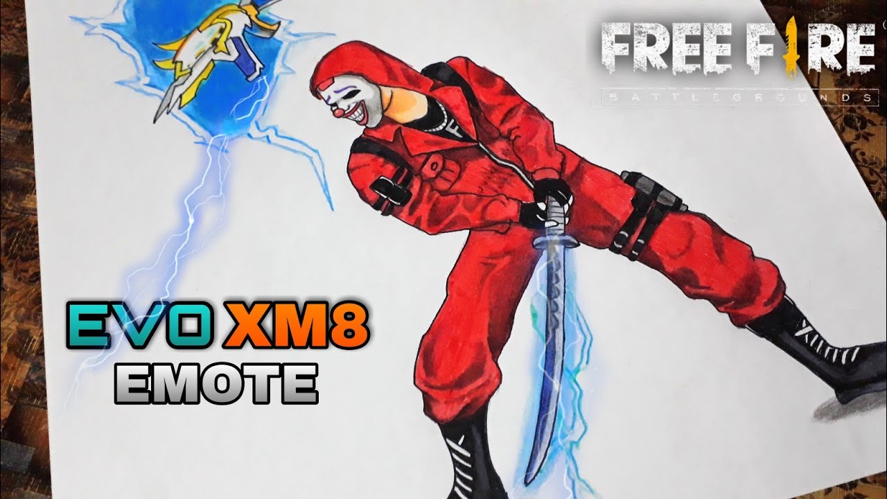 XM8 Emote Drawing || Freefire Drawing || Kaku Arts - YouTube