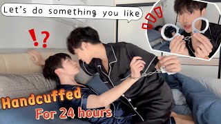 Handcuffed Together For 24 Hours🔗 “Do something exciting?”  Cute Gay Couple Challenge🤣