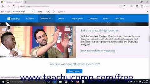 Windows 10 Tutorial Find Text in Web Pages in Microsoft Edge Microsoft Training