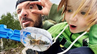 TRAPPiNG MOUNTAiN BUGS!!  Adley goes Back to School morning routine!  Dad Day with Niko and Papa!