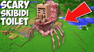 I found BIGGEST SCARY VILLAGER SKIBIDI TOILET in Minecraft ! DEAD GIANT VILLAGER !