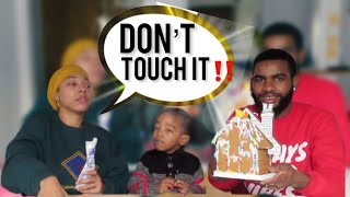 FIRST TIME BULIDING A GINGERBREAD HOUSE Vlogmas 🎄 Day 4