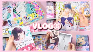 【Manga VLOG/8月の漫画購入品/作業用(約90分)⏰🎶】漫画買いに行ってブックカバーしてクジの開封👶🏻🖖🏻