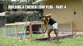 Building a chicken coop - Vlog - Part 4 - Digging a trench around the run