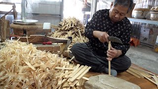Process of Making Handmade Bamboo 'Hapjukseon' Fan by an Old Korean Master.