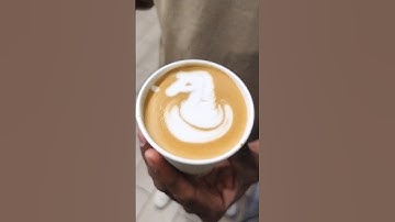 How to make latte art , easy and beautiful #latteart #coffee #shorts #viral #song .#lattearttutorial