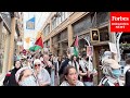 Propalestinian protesters march on university of michigan campus in ann arbor