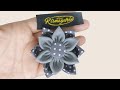 DIY Cara membuat bros bunga cantik dari kain perca | a beautiful fabric flower tutorial