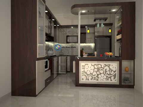 Desain Interior Dapur  cantik dg Kitchen set Meja  