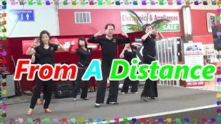 From A Distance (line dance) performed by Bobo & Evan and students
