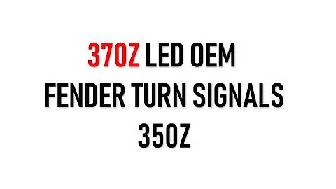 370z LED Turn Signal Install on 350z