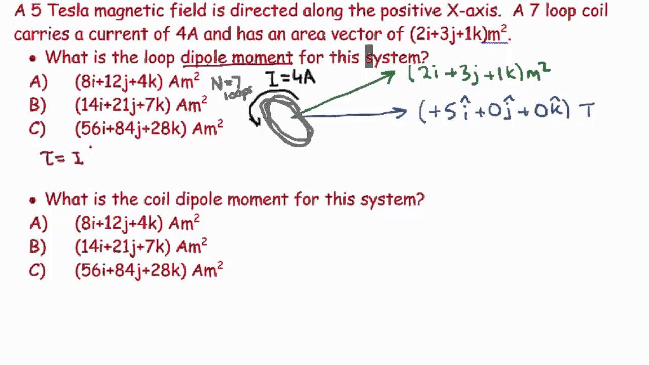 29) Loop and Coil Dipole Moment 1 - numerical - YouTube