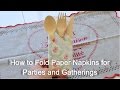 How to Fold Paper Napkin for Parties and Gatherings