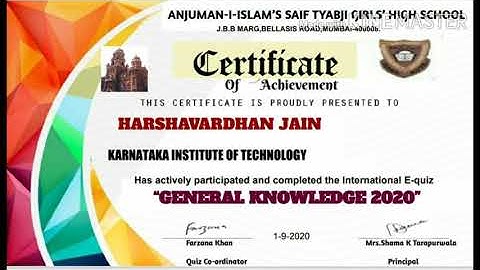 FREE NATIONAL LEVEL QUIZ ON GENERAL KNOWLEDGE WITH FREE E-CERTIFICATE IN 1 MINUTE | ONLINE COURSES