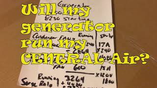 How to run central ac running on portable generator during an emergency