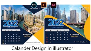 how to create calendar in illustrator 2022 | adobe illustrator for pc