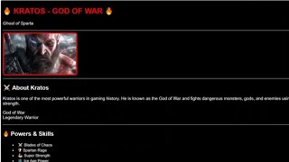 💥🔥 Kratos – A Game Character Profile Using HTML &amp; CSS Basics