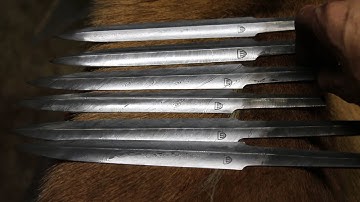 Forging pattern welded daggers, Part 2, heat treatment.