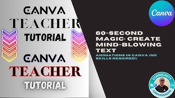 🔥60-Second Magic: Create Mind-Blowing Text Animations in Canva (No Skills Required!)🚀