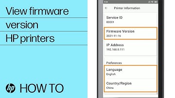 How to view the firmware version on HP printers | HP Printers | HP Support