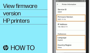 How to view the firmware version on HP printers | HP Printers | HP Support