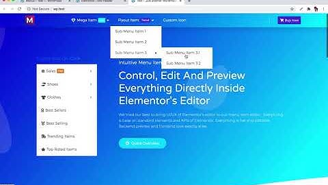 How To Make A Horizontal Mega Menu with Elemental Menu and Elementor