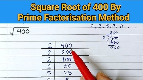 Find Square Root of 400 by Prime Factorisation Method | Square and Square Root || Vargmool | Vargmul