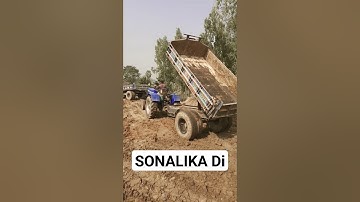 Soil Loading and Unloading Brand New Sonalika RX 60 Hydraulic Tractor #tractor #viral #shorts #new