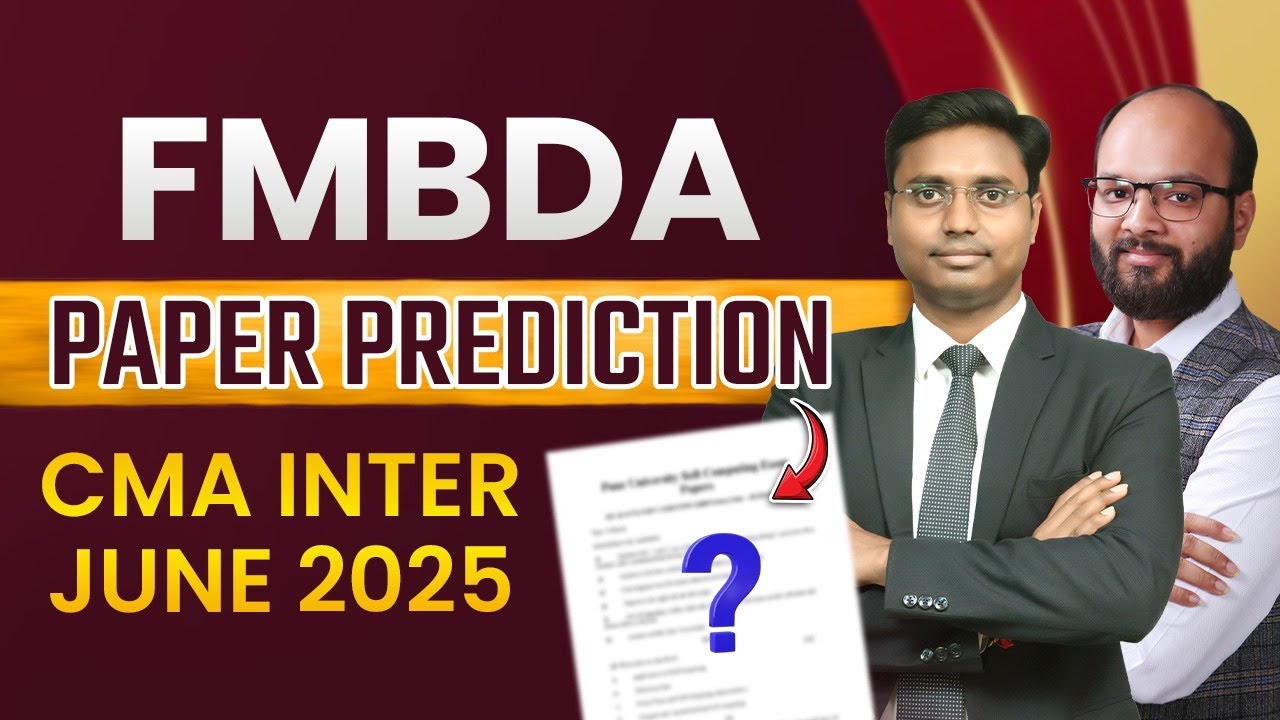 Paper Prediction Financial Management | CMA Inter June 25 | How to ...