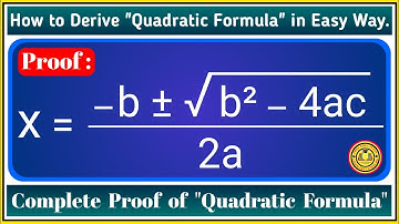 Proof || Derivation of Quadratic Formula || In Urdu || With English Subtitles || Azeem Education HD