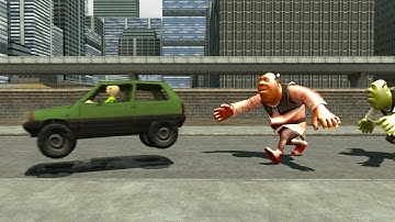 Gmod: Driving away from the Shrek Nightmare // Bigcity map █ Garry