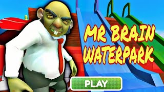 Escape Mr Brain's Waterpark! (OBBY) ROBLOX || Jumpscare & Gameplay