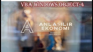 Anlaşılır Ekonomi Excel Vba Nesne Modeli-4 (FreezePanes-GridlineColor-WindowState Özellikleri)