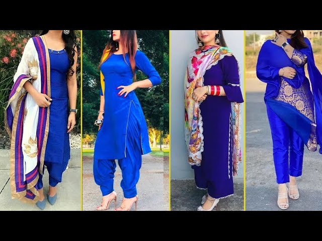 Blue patiala suit | Simple indian suits, Fancy suit, Punjabi fashion
