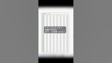 大きな表を1ページにピッタリ印刷#エクセル #エクセル初心者 #excel #事務職 #エクセル時短術#エクセル仕事 #エクセル便利技 #エクセルスキル#パソコン初心者