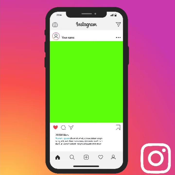 Instagram Screen || By Green Screen Tutorial
