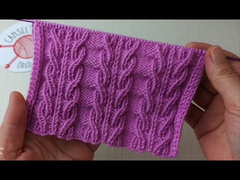 Saray burması örgü modeli yapılışı / yelek modelleri / knitting pattern / Strickmuster