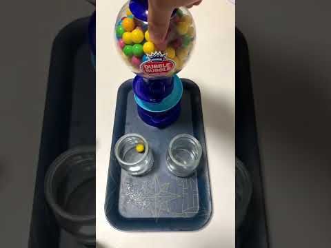 ASMR DOUBLE BUBBLE SPIRAL GUMBALL MACHINE 2 #shorts #trending #viral #satisfying #gumball