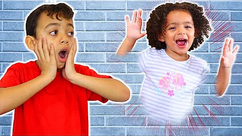 Leah Pretend Play Jump Through the Wall | Funny Cl...