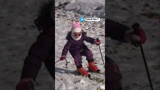 A Great Fall | Toddler Skiing Crash Encouragement?If your a skier Watch this ❄️⛷️shorts trend