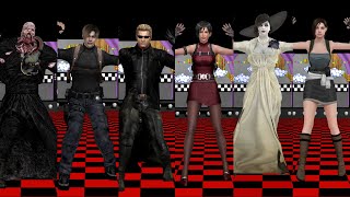 [MMD] Toothless Dance Meme - Leon Kennedy, Chris Redfield, Wesker, Ada Wong, etc Resident Evil
